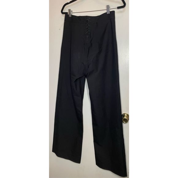 Vintage Navy Wide Leg Sailor Flared Black Zipper Front Pants size 30L - Picture 11 of 15